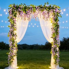 5 Pcs Wisteria Garland Artificial Flower Arch Floral Garland Decor Fake Purple