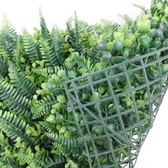 4 GREEN Assorted Artificial Foliage UV Protected WALL PANELS Party Decorations