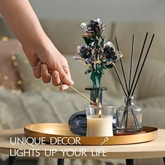 Rainbow Rose Flower Bouquet Building Set – 120pcs Botanical Decor, Compatible wi