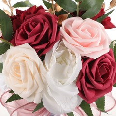 Plastic Artificial Bridesmaid Bouquet Wedding Flowers Romantic Table Decoration