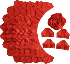300Pcs Premade Satin Ribbon Rose Petals Half-Finished for Eternal Rose DIY Ramos