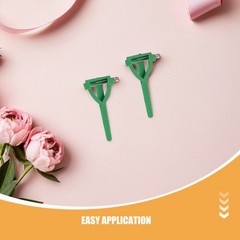 180Pcs Reusable Plastic Boutonniere Holder Pins for Wedding Corsage Dark Green