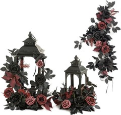6Pack 2ft Artificial Flowers Garland Dusty Rose Lantern Flower Centerpieces