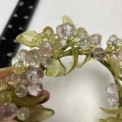 Vintage Floral Acrylic Candle Ring Pink Clear Spring Wreaths