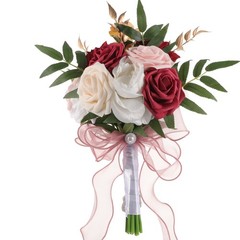Plastic Artificial Bridesmaid Bouquet Wedding Flowers Romantic Table Decoration