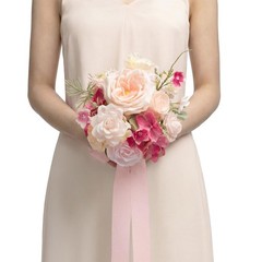 Pink Artificial Wedding Flower Bouquets for Bridesmaids – Blush & Hot Pink Flora