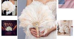 Unique Alternative Bridal Bouquet – Feather Fan Bouquet