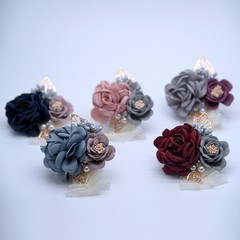 Wedding Wrist Corsage for Bride Bridesmaid Satin Rose Fabric Flower Artificia…