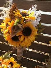 WEDDING FLOWERS BOUQUETS Decorations Sunflowers turquoise SALE THRU 9/5