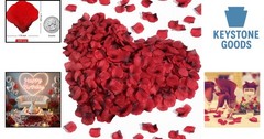 2000Pcs Red Silk Rose Petals for Romantic Wedding & Event Decor