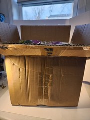 Box Of 12 Artificial Pink, Purple And White Bouquet Floral Centerpieces