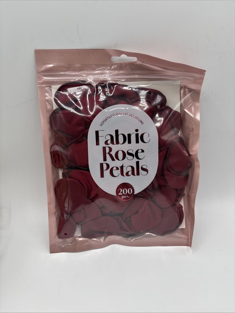 Rose Petals Fabric Burgundy 200Pcs Wedding Aisle Table Party Decor Love NIP