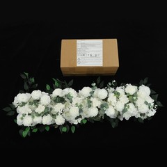 For Party Wedding Artificial Flower Row Decoration Wedding Arch Backdrop(white)