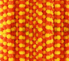 5 PC – 5 Feet Marigold Garland |Indian/American Wedding Party Mantle Decoration,
