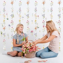8 Packs Wildflower Paper Hanging Garland Birthday Decorations, Flower Party