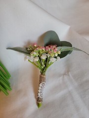 Wedding Bouquet and Boutenniere Bridal Flower Bouquet