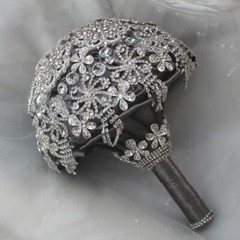Bling Rhinestones Wedding Bouquet Handmade Bridal Bridesmaid Wedding Flowers
