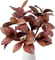 Pack of 4 – Faux Magnolia 32 Inch Long Artificial Magnolia Leaves Branches Fall.