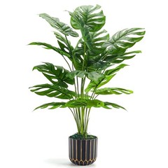 Fake Plants Tall 28” Artificial Monstera Faux Plants Indoor for Living 28″ 1