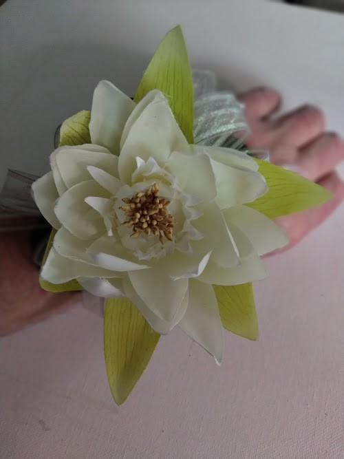 Cute little lotus wrist corsage