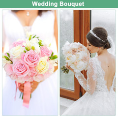 50-Pack Artificial Roses Heads, Silk Faux Rose Head for Wedding/Bouquet/Flower W