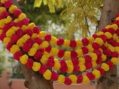 20 PC Indian Wedding Decorative Wedding Garlands String Articial marigold Flower