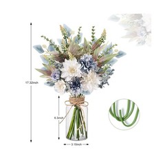 Fake Flowers in Vase Artificial Flowers Coffee Table Decor, Fau… Fast USA SHIP