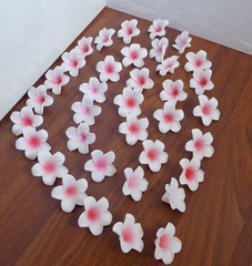 50 Artificial Flower Heads Foam Pink Plumeria (2.7″)