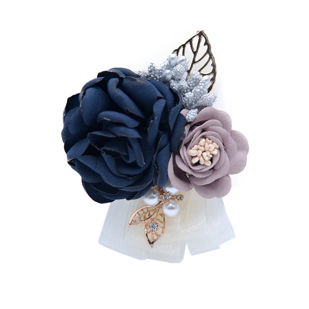Wedding Wrist Corsage for Bride Bridesmaid Satin Rose Fabric Flower Artificia…