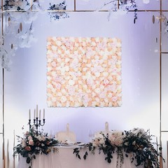 Artificial Flower Wall Panel Silk Rose Wall Mat Backdrop Wedding Holiday Decor
