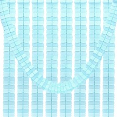9.8ft Four-Leaf Garland, 9 Pack Tissue Paper Hanging Flower, Light Blue