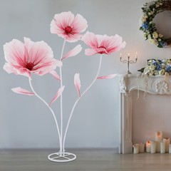 Handmade Gradient Red Silk Flower Artificial Flower Wedding Stage Backdrop Decor
