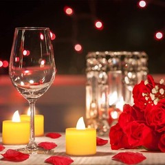 1000Pcs Artificial Rose Petals + 24 LED Candles Romantic Night Propose Set USA