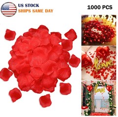 1000/2000x Silk Red Rose Petals Flower Romantic Night Wedding Event Party Decor