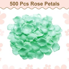 500pcs Artificial Rose Petals Fake Silk Flower Petals for Wedding, Mint Green