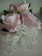 Hand Made pin on Corsage and boutonniere Set
