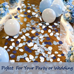 300Pcs Silk Rose Flower Petals Dusty Blue Artificial Flower Petals Fake Rose Pet
