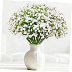 Real Touch Babys Breath Artificial Flowers Fake Flowers Baby 20 Pcs White