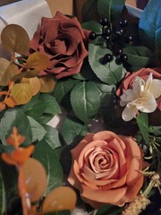 Ling’s Moment 5FT Sunset Terracotta Flower Garland w/ Eucalyptus Leaves