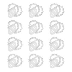Pearl Corsage Wristlet, 5Inch 12Pcs Elastic Wrist Corsage Bracelets Bands, White
