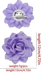 Satin Fabric Rose Flower Brooches – Handmade Floral Accessory for Wedding Par…
