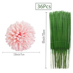 36 Pcs Artificial Chrysanthemums Heads Ball Flowers，Silk Light Pink