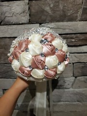 Bridal Bouquet – bling pink and white wedding