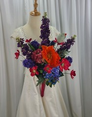 Summer Love Bright and Beautiful Faux Silk Wedding Bouquet