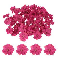 100Pcs Fake Silk Flower Heads Artificial Cherry Blossom Wedding Rose Red
