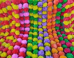 Indian Event Artificial Marigold Flower All Color Wedding Home decor Garlands