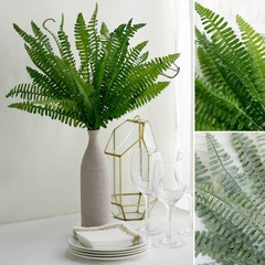 Boston Fern 18″ ARTIFICIAL LEAVES Faux Greenery Stems Party Decorations
