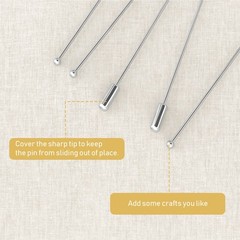 20PCS Pin Stick Metal Safety Brooch Pin Collar Clip Pin Clutches Stick Brooches