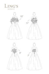 Ling’s Moment White Bridesmaid Bouquet Set of 4, White and Sage Wedding Bouqu…