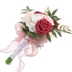 Plastic Artificial Bridesmaid Bouquet Wedding Flowers Romantic Table Decoration